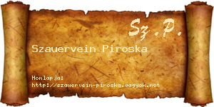 Szauervein Piroska névjegykártya